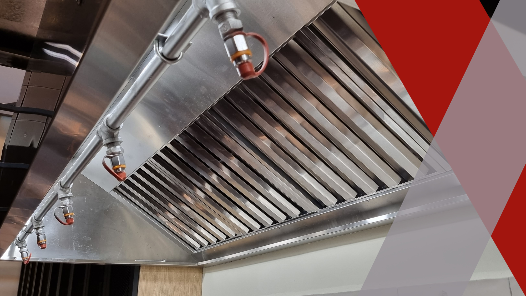Commercial kitchen fire suppression system