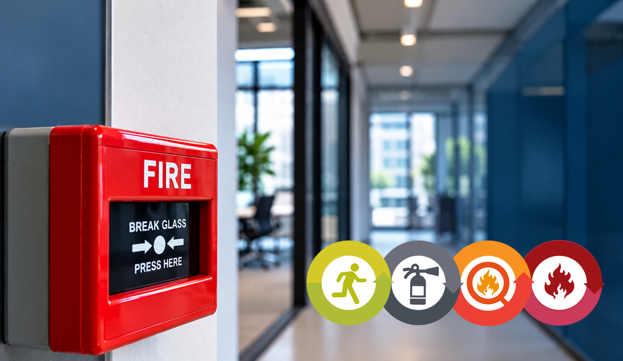 Commercial fire alarm system installed in a commercial property
